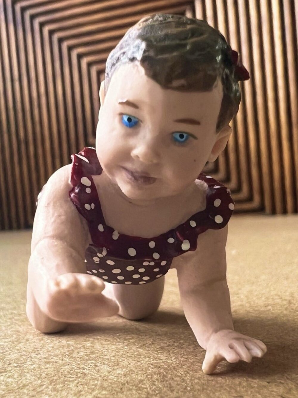 Susan Scogin 1:12 Scale Crawling Baby Dollhouse Porcelain? Doll NIADA Artisan